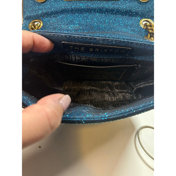 Women's Kurt Geiger Teal Gold Rhinestone Mini Bag One Size - Picture 11 of 12